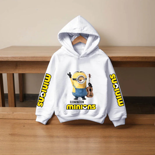 Minions Cartoon Hoodie for Kids - Cozy Autumn/Winter Tops - Dhavinci