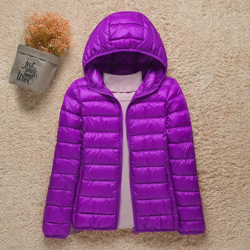 2025 Slim White Duck Down Jacket | Windproof Women’s Winter Coat