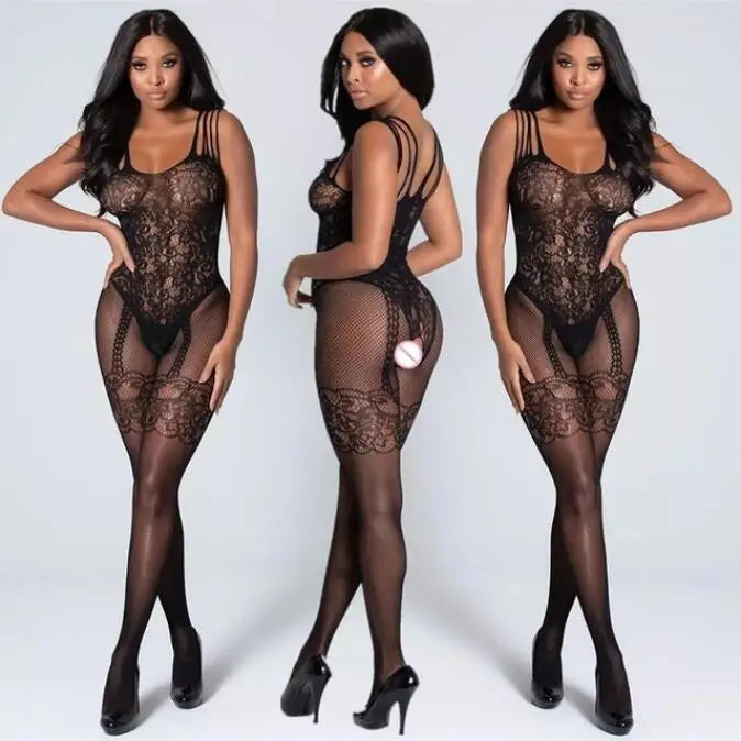 New Year Fishnet Bodystocking | Crotchless Sexy Lingerie for Women