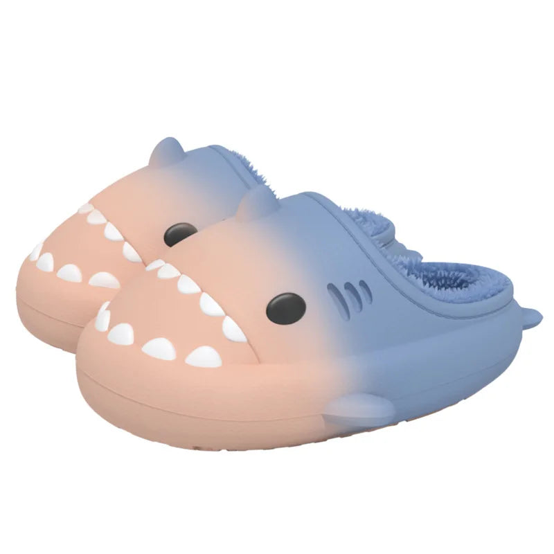 Comwarm Shark Plush Slippers | Warm Non-Slip Cartoon Cotton Shoes - Dhavinci