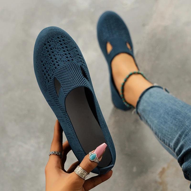 Summer Breathable Sneakers for Women | Hollow Out Casual Slip-On Shoes - Dhavinci