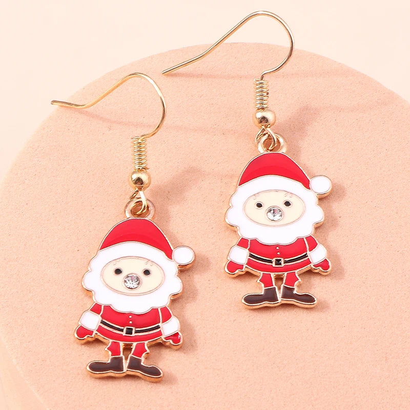 Christmas Drop Earrings | Santa, Tree & Deer Dangle Jewelry