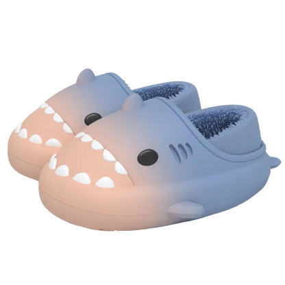 Comwarm Shark Plush Slippers | Warm Non-Slip Cartoon Cotton Shoes - Dhavinci