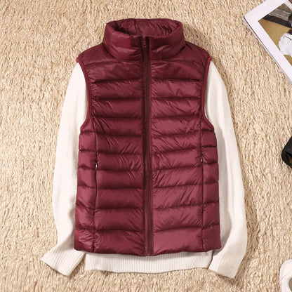 2025 Women’s Slim Lightweight Down Vest | Ultra-Light Warm Waistcoat