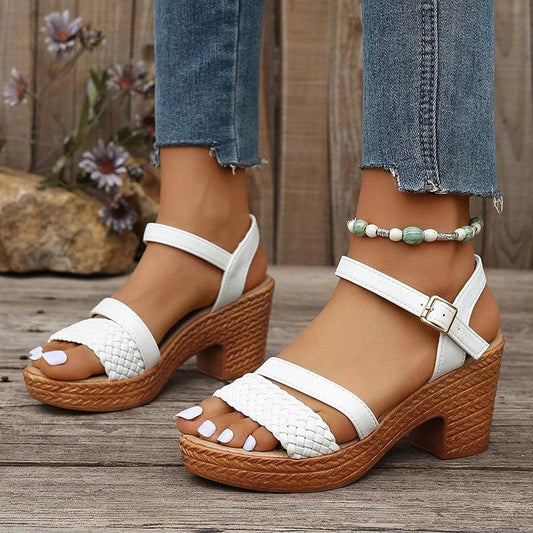 High Heel Platform Sandals for Women | Fashion Ankle Buckle Gladiator Sandals - Dhavinci