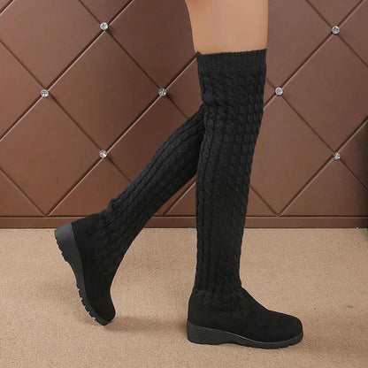 Sexy Slim Fit Over-the-Knee Boots for Women | Autumn Winter Thigh-High - Dhavinci