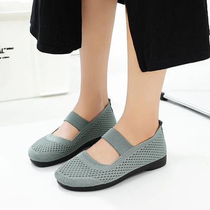 Breathable Knitting Flats for Women | Soft Sole, Non-Slip Casual Loafers - Dhavinci