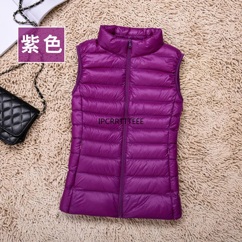 2025 Women’s Slim Lightweight Down Vest | Ultra-Light Warm Waistcoat