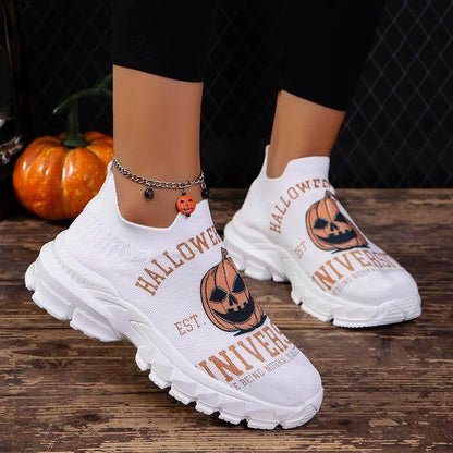 Halloween Style Platform Sneakers for Women | Breathable Soft Sports Shoes - Dhavinci