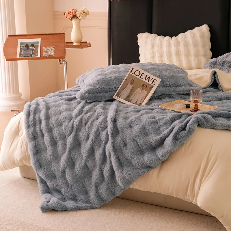 YanYangTian Autumn Winter Plush blanket bed cover Coral velvet blanket bedroom sofa cover - Dhavinci