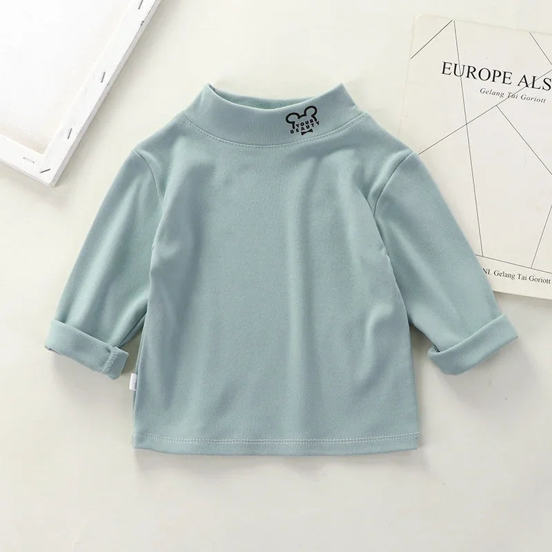 Kids' Turtleneck Shirt | Warm Long Sleeve Pullover for Boys & Girls - Dhavinci