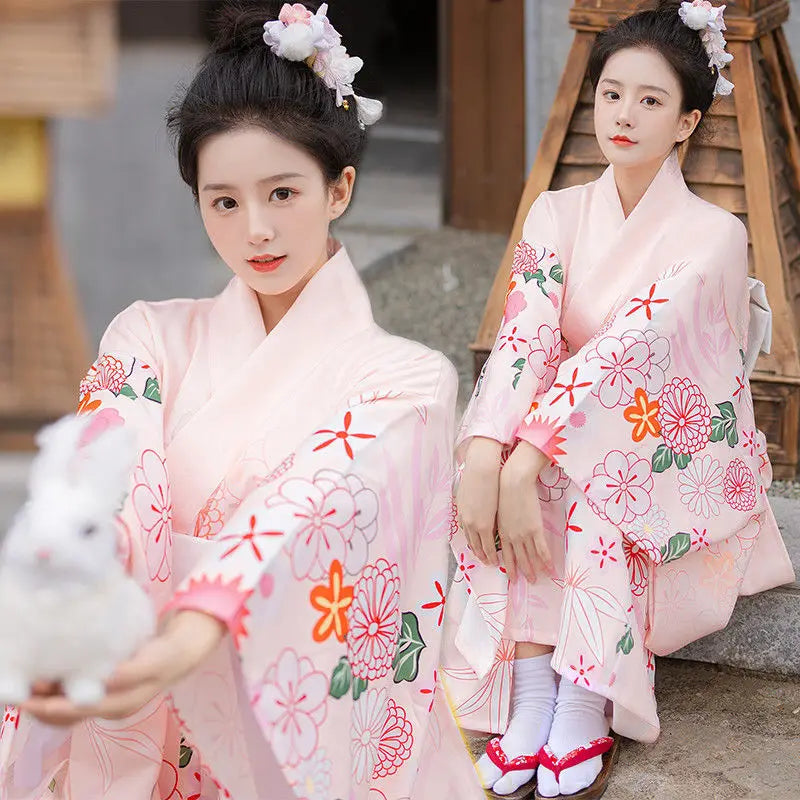 Kimono Women Japanese Traditional Yukata Haori Kimonos Cosplay Blouse Gown Female Summer Fashion Photography Clothes Party Dress - Dhavinci