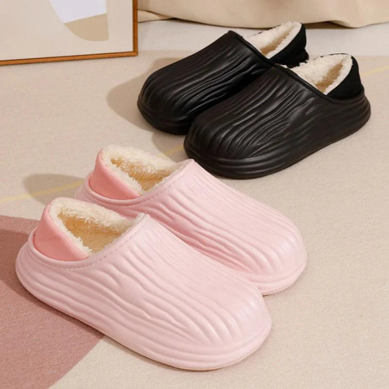 Winter Warm Women Slippers | Non-Slip Plush Flats & Platform House Slides - Dhavinci