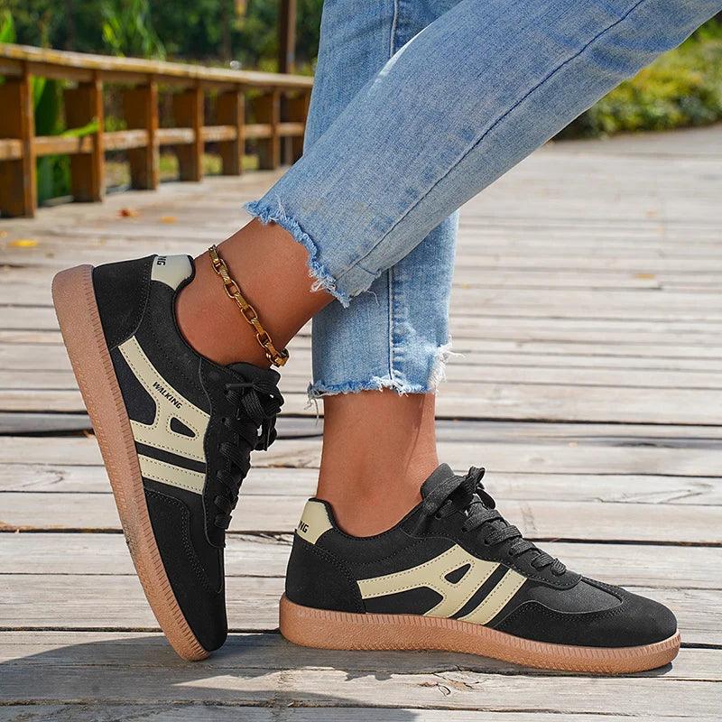 Lace-Up Platform Sneakers for Women | Non-Slip Casual Autumn Shoes - Dhavinci