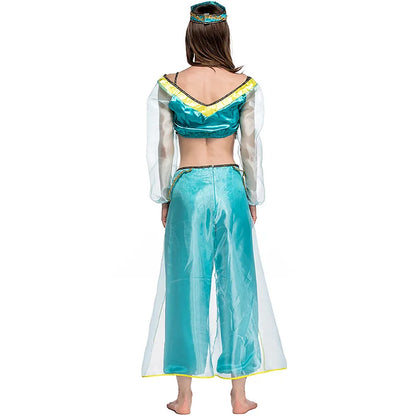 Princess Jasmine Costume | Arabian Belly Dancer Outfit for Women - Dhavinci