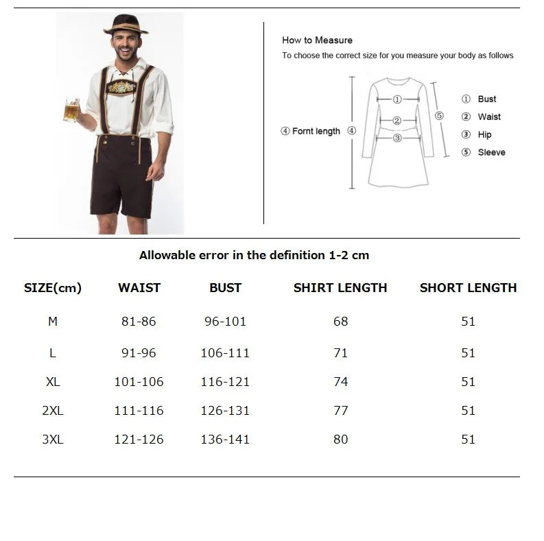 Women Adult Bavaria Oktoberfest Dress Waitress Maid Dress Man Dirndl Lederhosen Beer Carnival Party Outfit Fancy Dress - Dhavinci