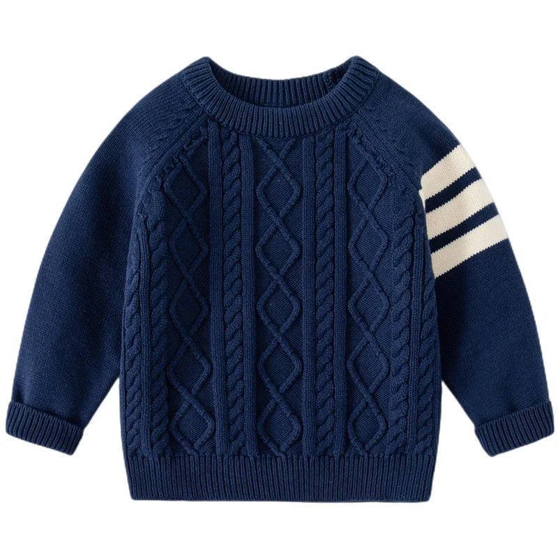 Cozy Kids' Autumn-Winter Sweater | Cotton Knit Pullover - Dhavinci