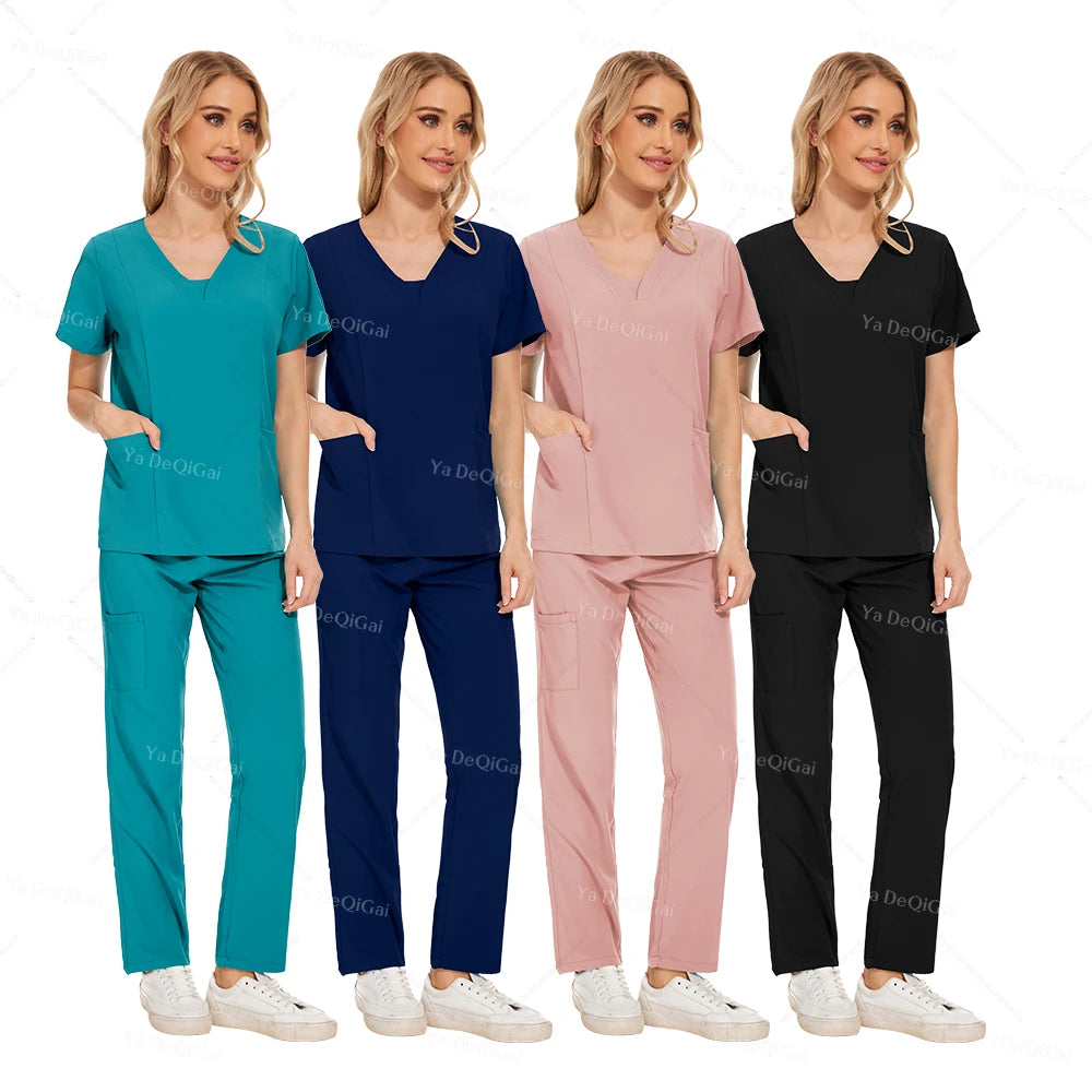 Anti-Wrinkle Medical Scrub Sets | Premium Washable Nurse Uniforms - Dhavinci