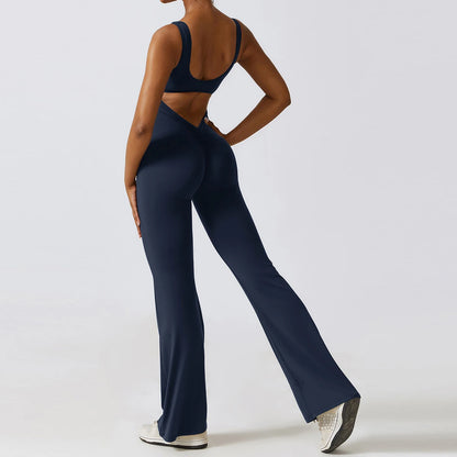 Sexy Back V Jumpsuit for Women | Stretch Yoga & Fitness Sportswear - Dhavinci