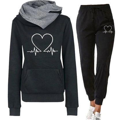 Women's Winter Tracksuit | Hoodie & Pants Pullover Sweatshirt Set - Dhavinci