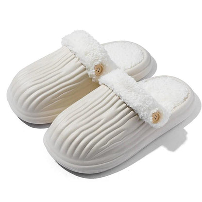 Waterproof Warm Cotton Slippers for Women | Non-Slip Indoor Slides - Dhavinci