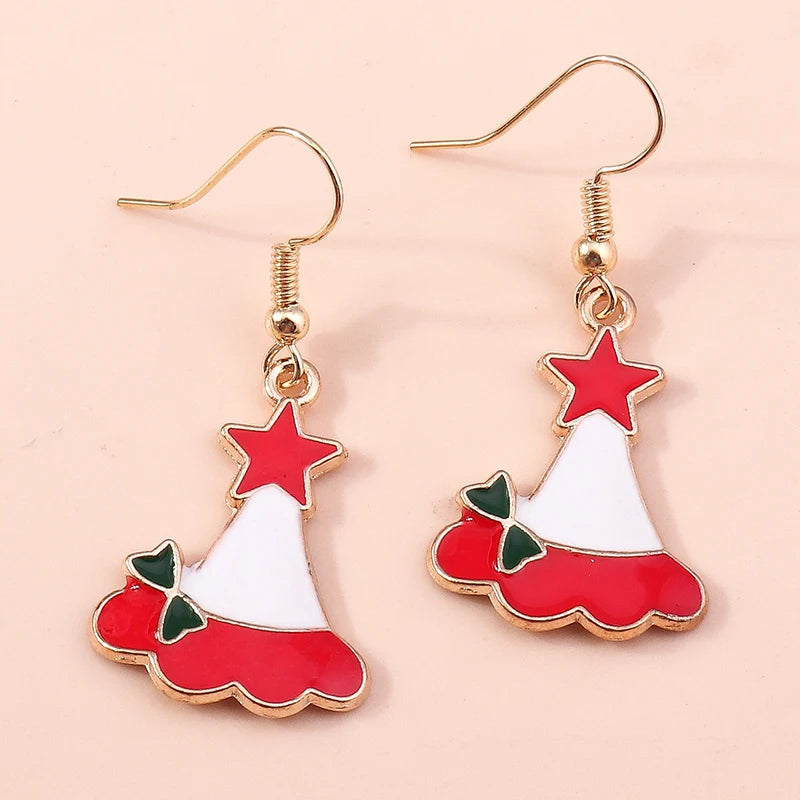 Christmas Drop Earrings | Santa, Tree & Deer Dangle Jewelry