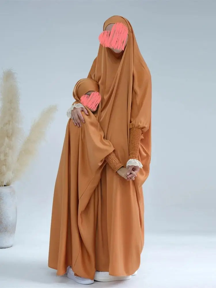 Ramadan Niqab Khimar Prayer Clothes For Women Kids Muslim Abaya Dubai Turkey Islam Dress Kebaya Kaftan Robe Femme Musulmane - Dhavinci