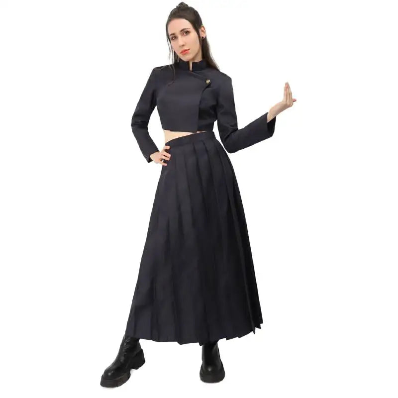 WENAM Geto Suguru Cosplay Anime JK Cosplay Adult Womens Shirt High Waist Skirt High School Halloween Uniform Full Set - Dhavinci