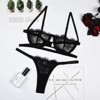 Fairy Lace Lingerie Set | Delicate Push-Up Bra & Briefs