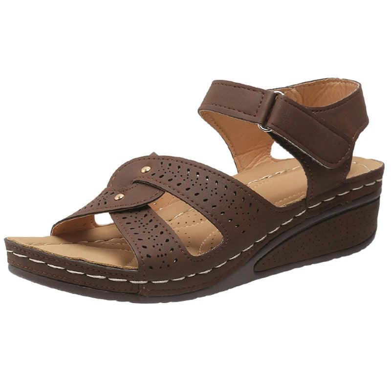 Stylish Women's Wedge Sandals - Summer Cross Strap Comfort - Dhavinci