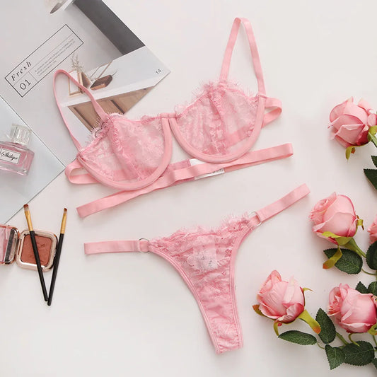 Fairy Lace Lingerie Set | Delicate Push-Up Bra & Briefs