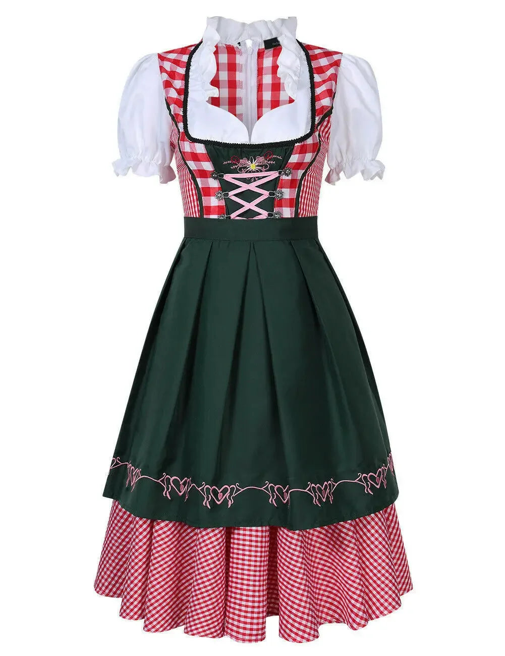 Plus Size Oktoberfest Costume for Women German Bavarian Traditional Dirndl Dress - Dhavinci