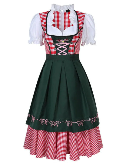 Plus Size Oktoberfest Costume for Women German Bavarian Traditional Dirndl Dress - Dhavinci