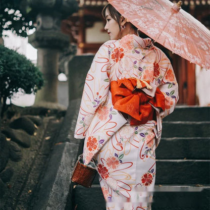 Japanese kimono female formal dress modified pink will wear Japanese yukata and wind photo god girl photography clothing - Dhavinci