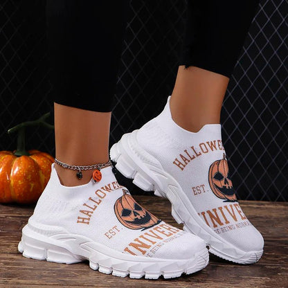 Halloween Style Platform Sneakers for Women | Breathable Soft Sports Shoes - Dhavinci