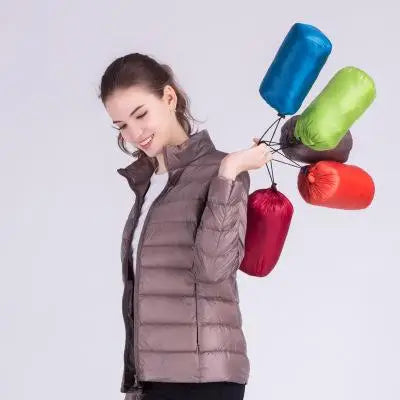 Ultra Light Duck Down Jacket | Slim Warm Candy Color Coat