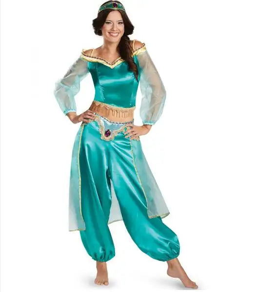 Princess Jasmine Costume | Arabian Belly Dancer Outfit for Women - Dhavinci