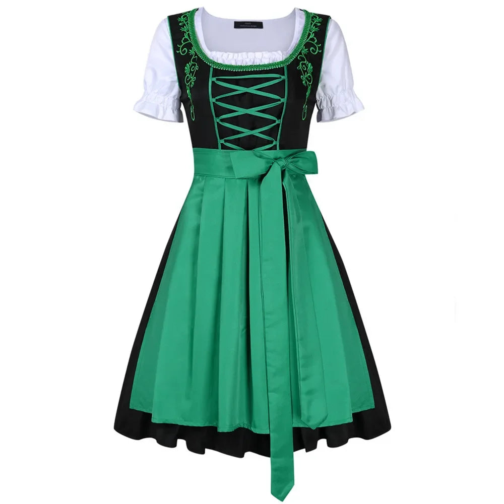 Classic Oktoberfest Costume Dress Women Lady Beer Suit Bavarian Dirndl Ladies Dress Cosplay Maid Halloween Fancy Dress Party - Dhavinci