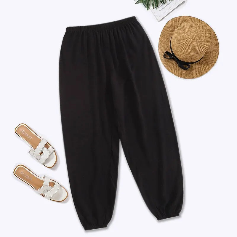 Casual Loose Cozy Pants for Women | Elastic Waist Harem Sweatpants - Dhavinci