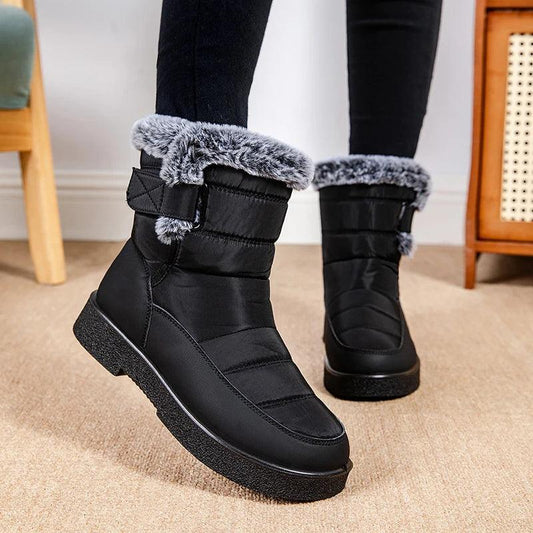 Waterproof Faux Fur Snow Boots - Thicken Plush Winter Boots for Women - Dhavinci