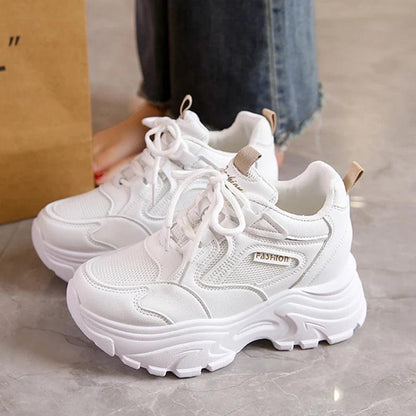 Chunky Platform Sneakers for Women | Breathable Mesh Autumn Sports Shoes - Dhavinci