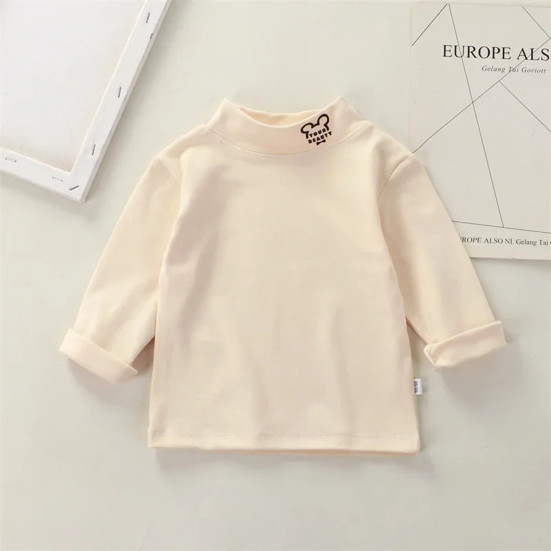 Kids' Turtleneck Shirt | Warm Long Sleeve Pullover for Boys & Girls - Dhavinci