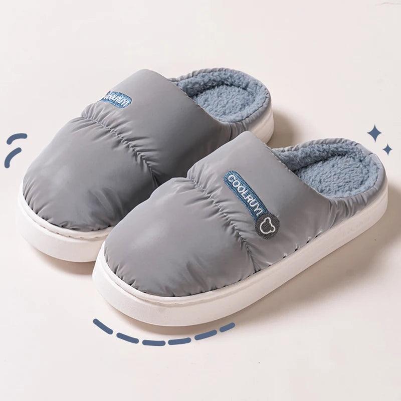 Winter Home Cotton Slippers for Women | Soft Plush Fluffy Non-Slip Slides - Dhavinci