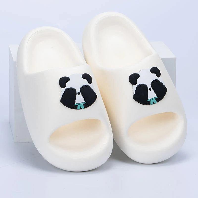 Thick Bottom Cloud Slippers for Women - Cartoon Panda Soft Slides - Dhavinci