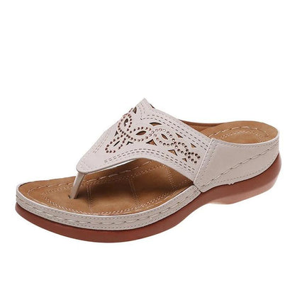 Lightweight Platform Flip Flops for Women | Wedge Beach Sandals - Dhavinci