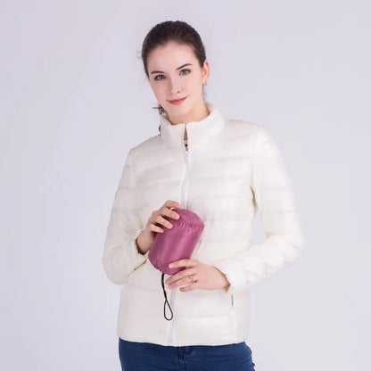 Ultra Light Duck Down Jacket | Slim Warm Candy Color Coat