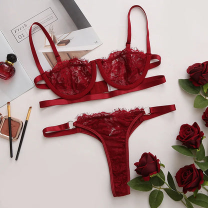 Fairy Lace Lingerie Set | Delicate Push-Up Bra & Briefs