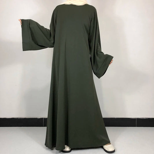 15 Colors Nida Abaya | Modest Muslim Women’s Dress with Belt - Dhavinci