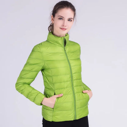 Ultra Light Duck Down Jacket | Slim Warm Candy Color Coat