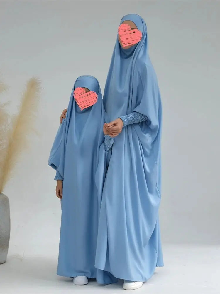 Ramadan Niqab Khimar Prayer Clothes For Women Kids Muslim Abaya Dubai Turkey Islam Dress Kebaya Kaftan Robe Femme Musulmane - Dhavinci